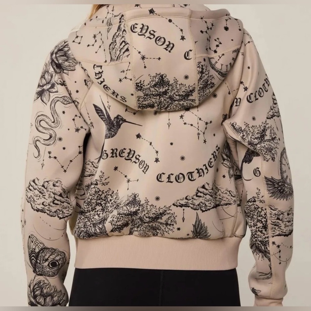 NWT Greyson Moon Diamond Kristina full zip hoodie in Sand. Size L - Picture 13 of 15